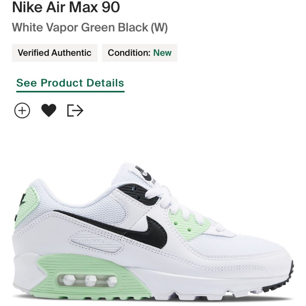 Nike Air Max 90 vapor green size 8 womens